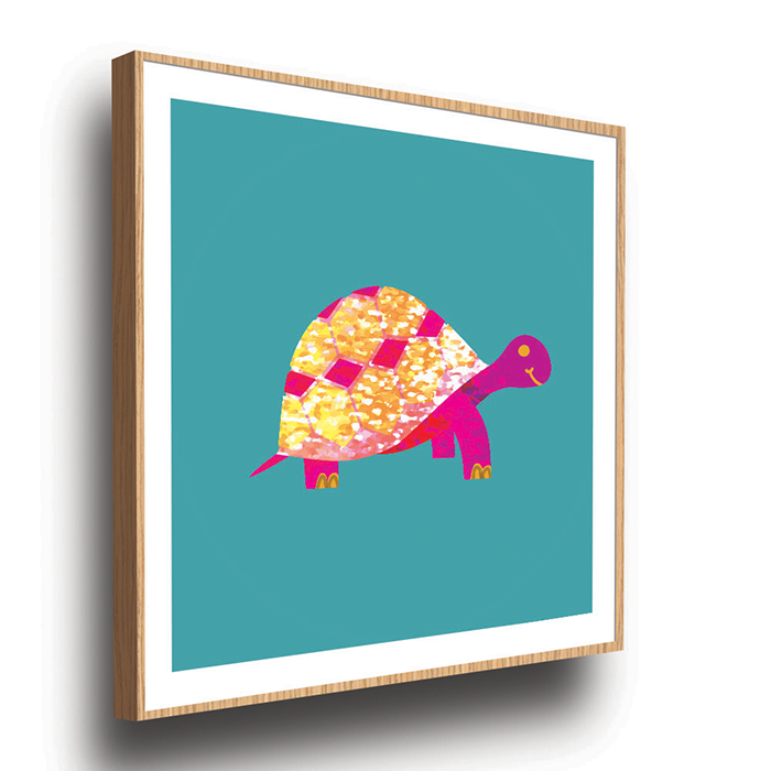 Stipple Turtle (Square Print) – Modern Prints
