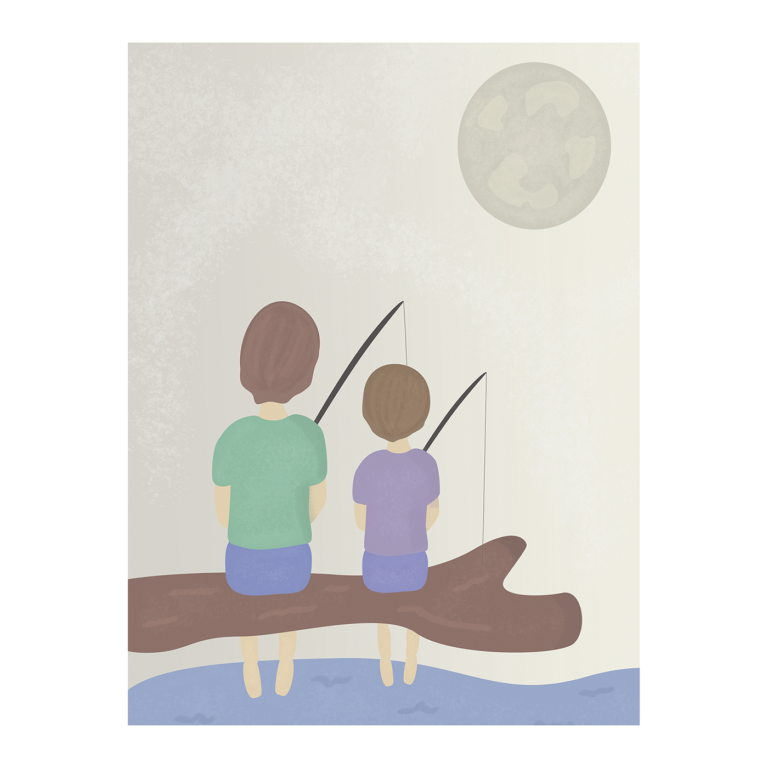 Gone Fishing Framed Canvas main image 0