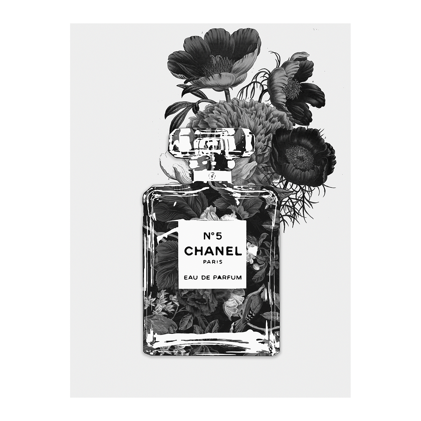 chanel pictures wall decor black and white